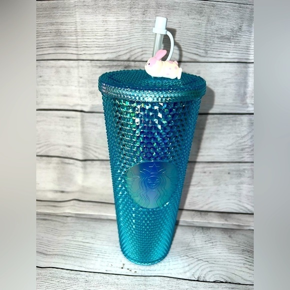 2020 Starbucks Overseas Release RARE Moon Rabbit Iridescent Blue Studded